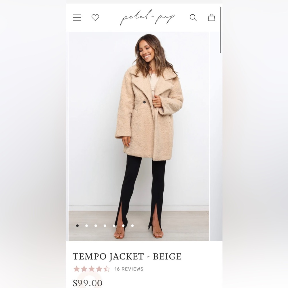 Petal and Pup Beige Tempo Jacket